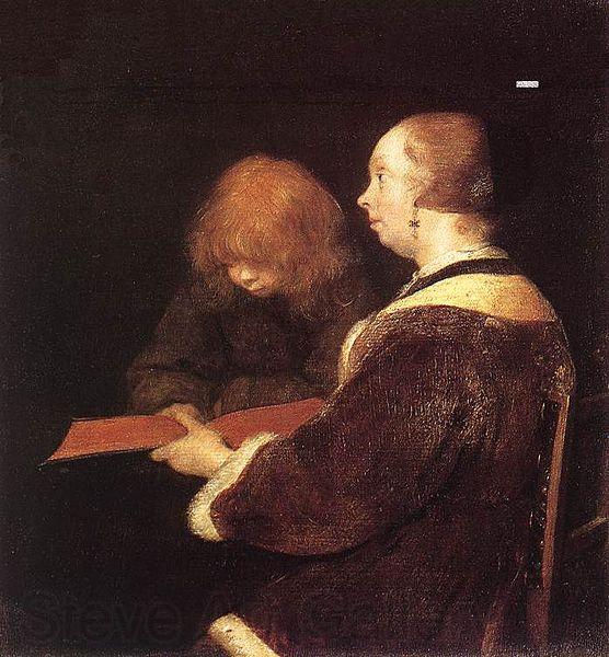 Gerard ter Borch the Younger The Reading Lesson